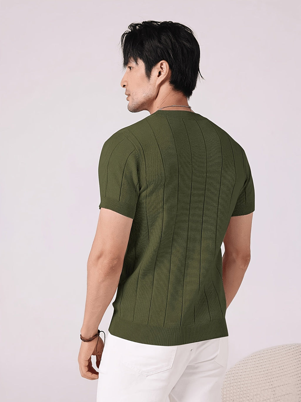 Landon | Geribbelde Korte Mouwen Top