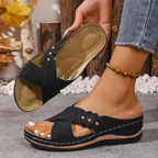 Marlene | Gevoerde Comfort Wedge Sandalen
