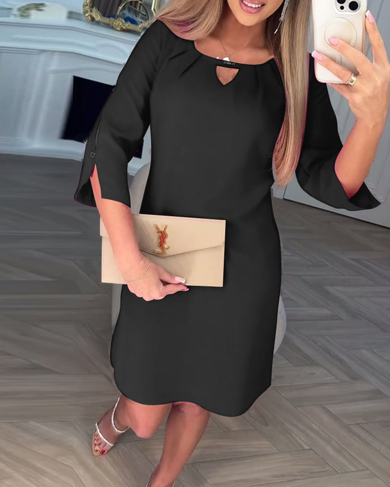 SABRINA | ELEGANTE CUTOUT DETAILS MIDI JURK