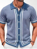 Winston | Retro Gestreept Korte Mouwen Shirt