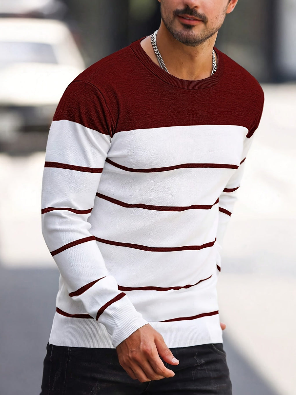 Bennington | Klassieke Gestreepte Crewneck Trui