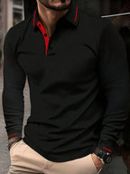 Emerson | Verfijnde Lange Mouwen Polo Shirt