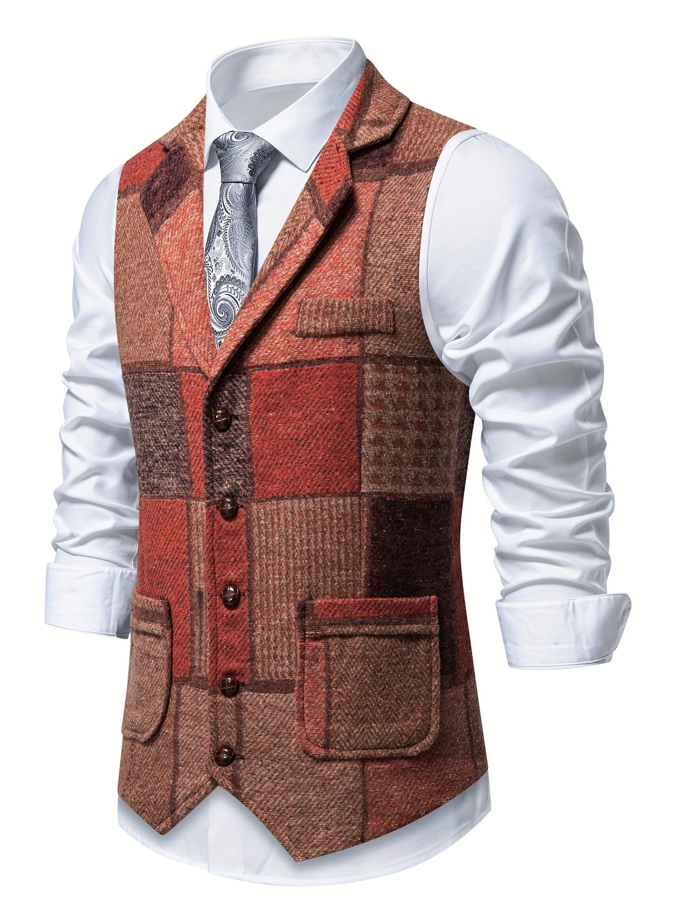 Trevor | Klassiek Haringbone Vest
