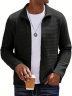 Nash | Textured Stand-Collar Zip-Up Jacket