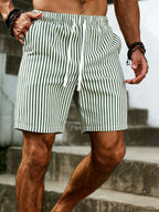 Reid | Gestreepte Casual Shorts