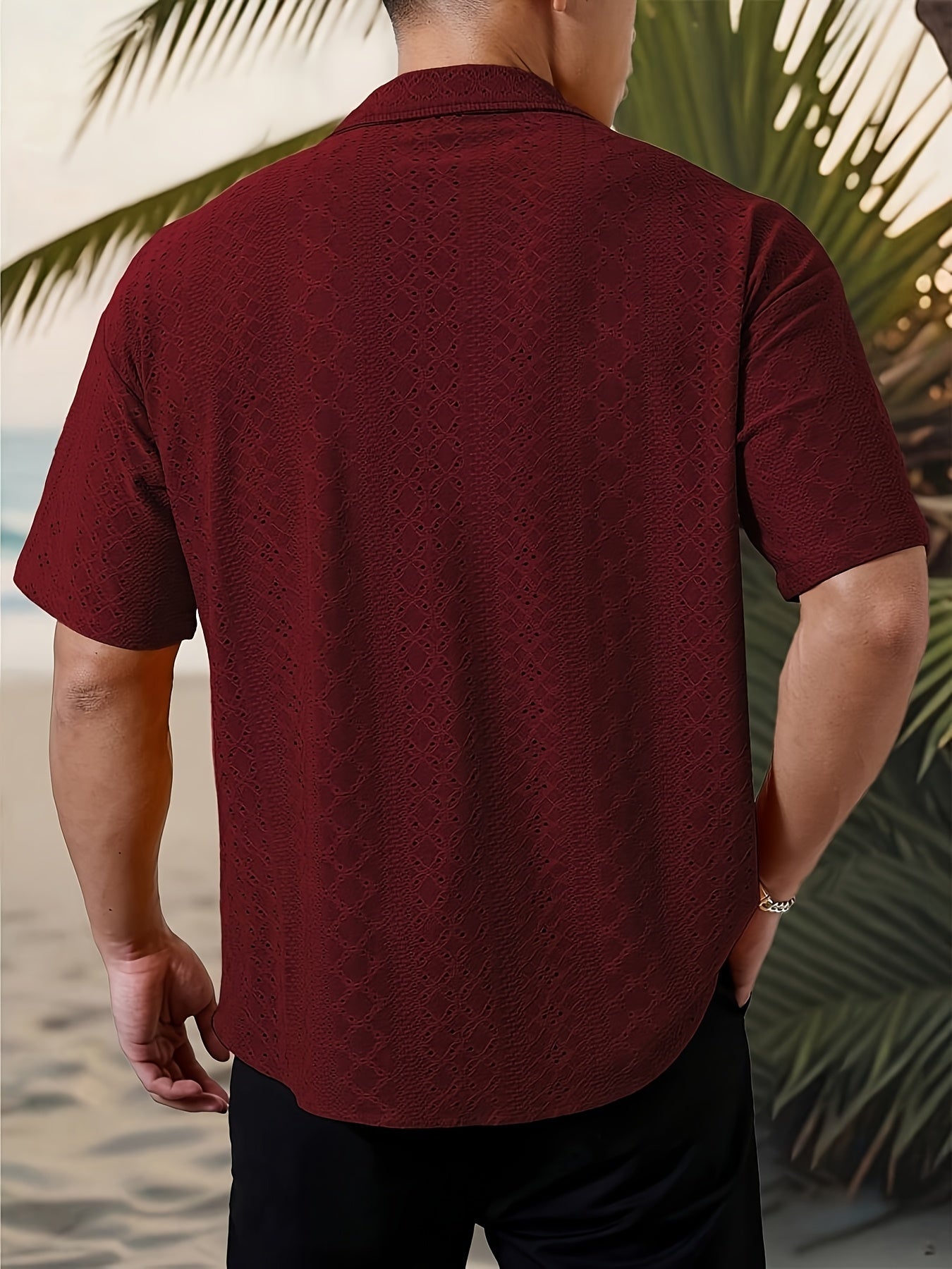 Elias | Textured Camp-Collar Shirt