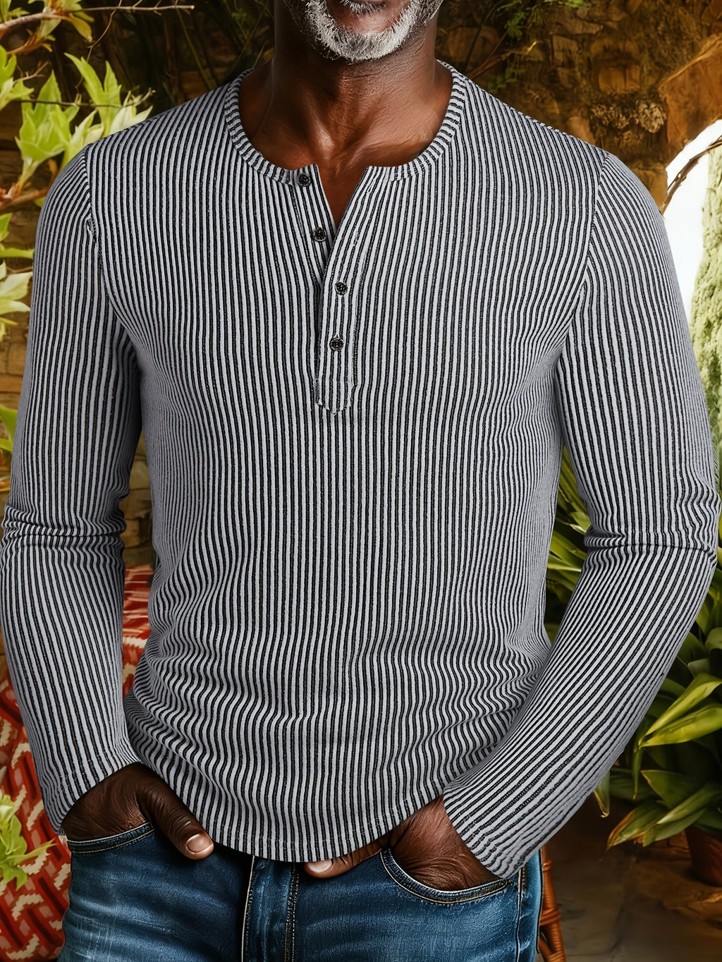 Callahan | Geribbelde Lange Mouwen Henley