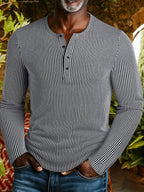 Callahan | Geribbelde Lange Mouwen Henley