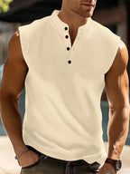 Grant | Mouwloze Knop-Front Tanktop
