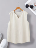 Damon | Ontspannen Split-Neck Tanktop