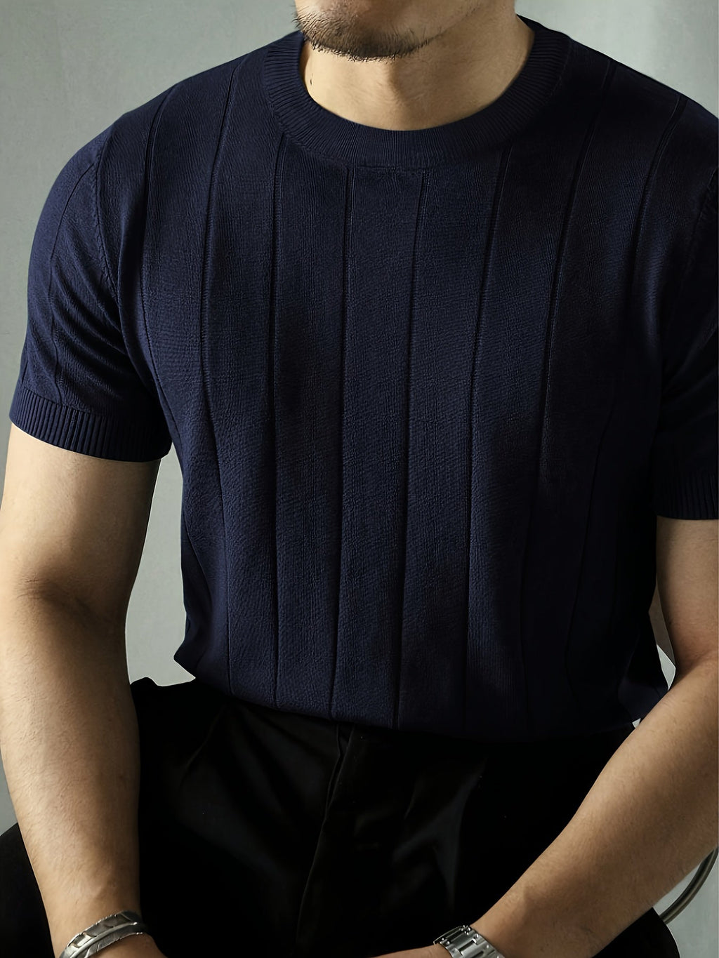 Landon | Geribbelde Korte Mouwen Top