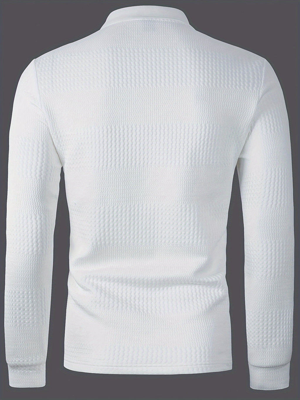 Maxwell | Textured Long Sleeve Polo Shirt