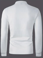 Maxwell | Textured Long Sleeve Polo Shirt