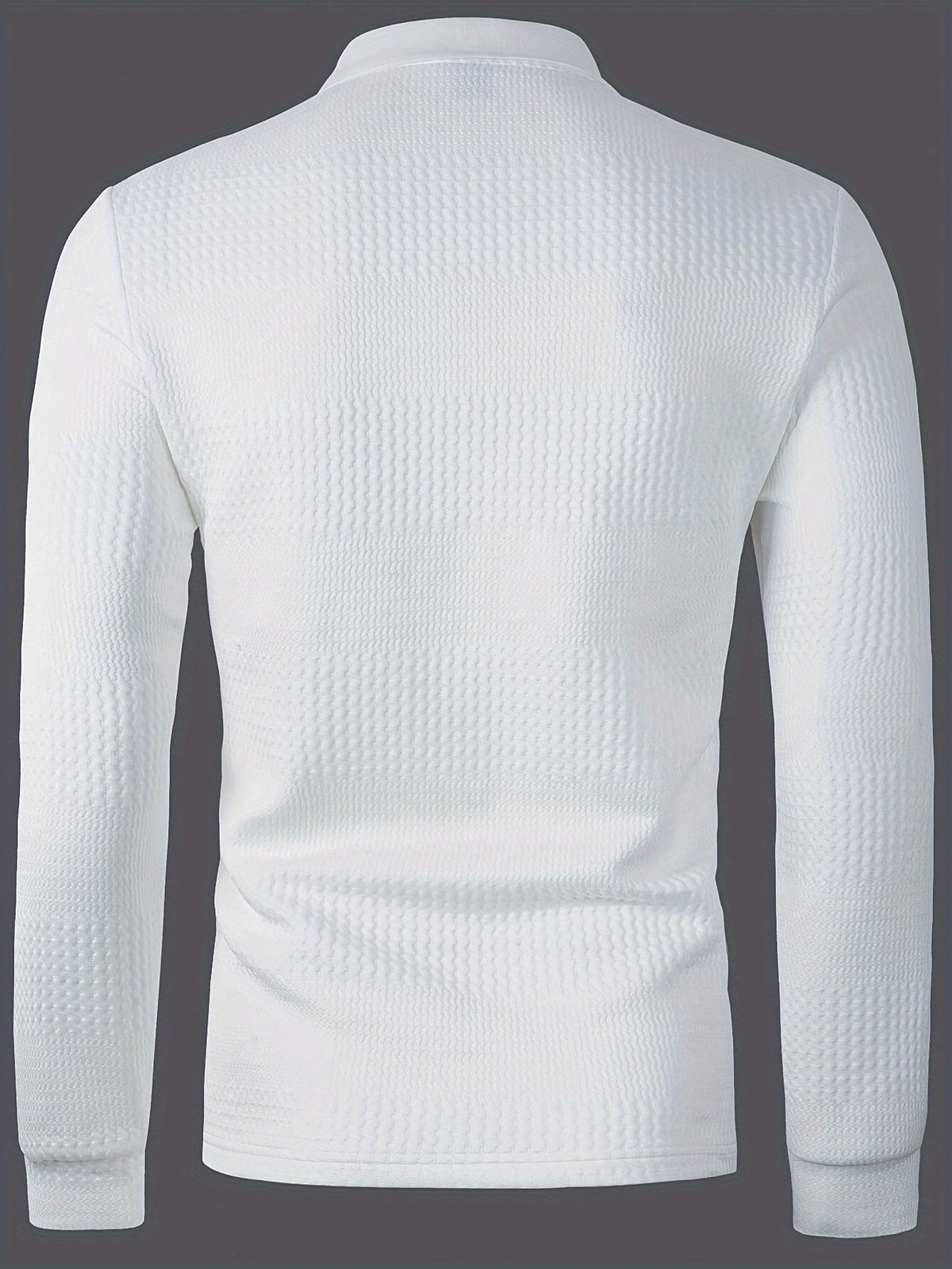 Maxwell | Textured Long Sleeve Polo Shirt