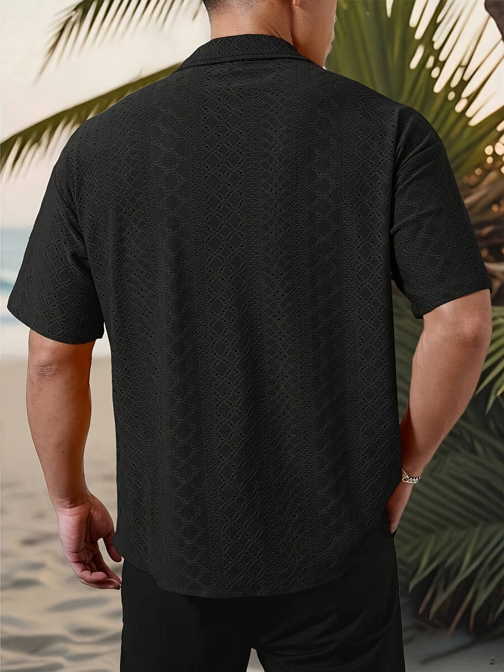 Elias | Textured Camp-Collar Shirt
