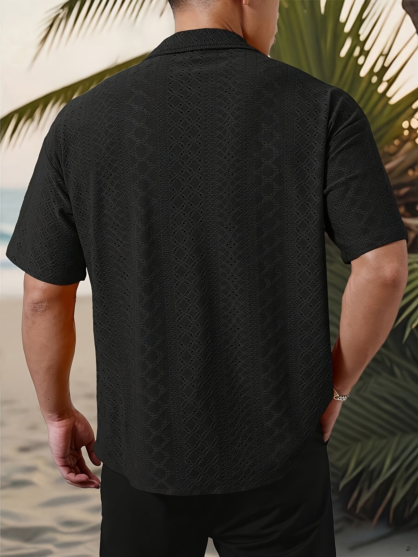 Elias | Textured Camp-Collar Shirt