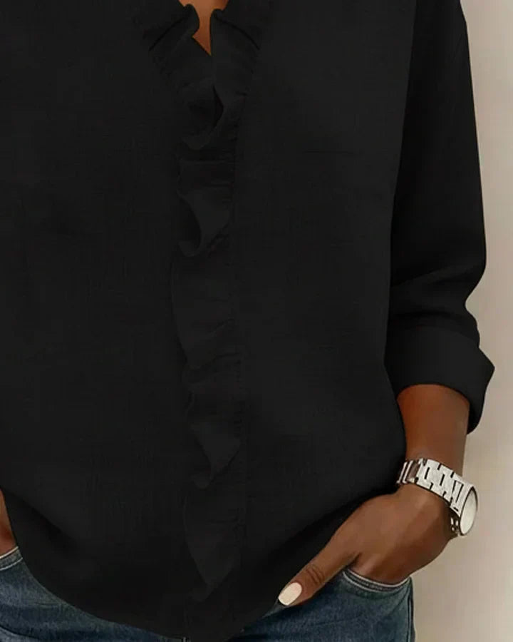 Chloe | Lichtgewicht V-hals Everyday Blouse