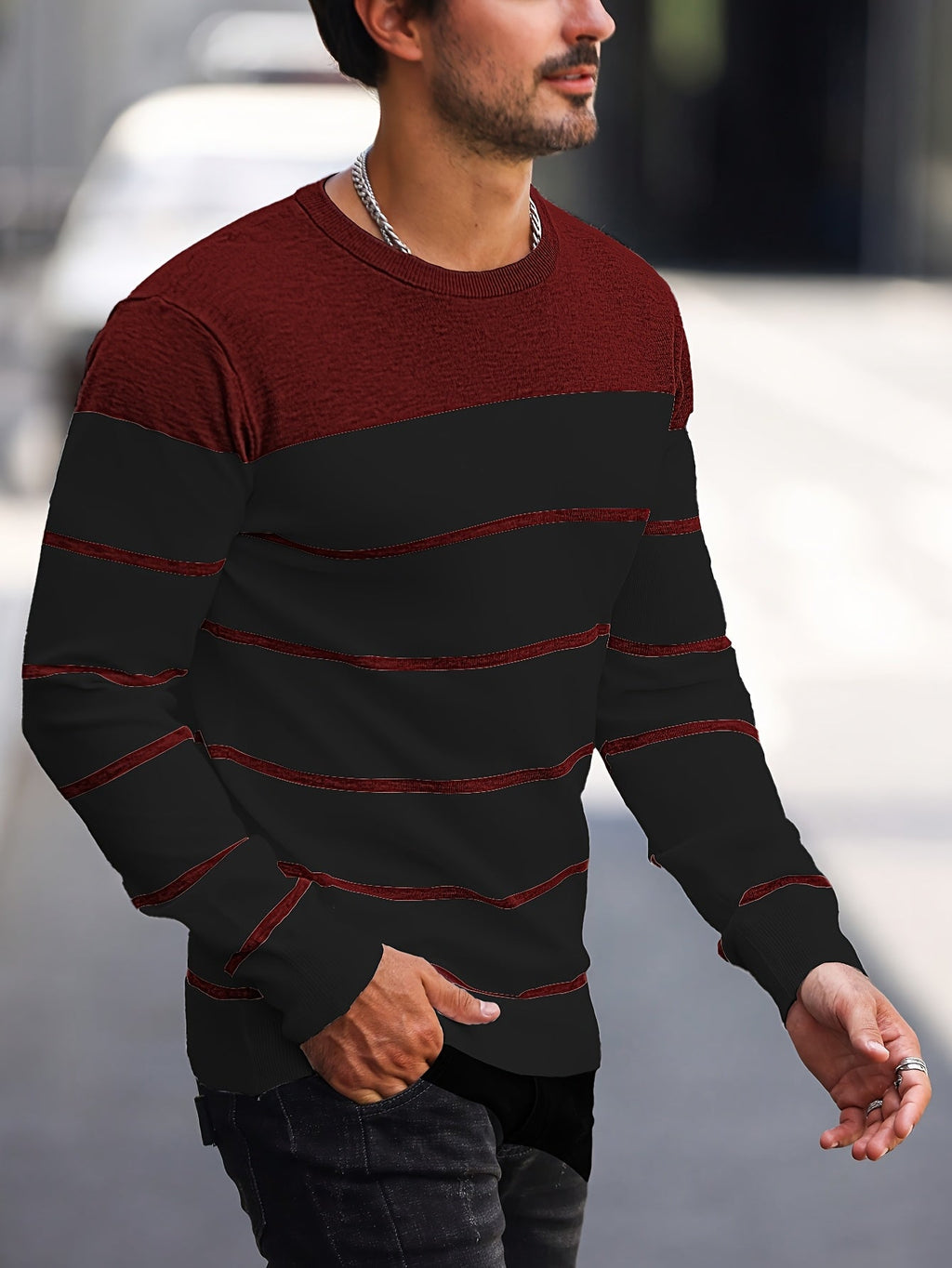 Bennington | Klassieke Gestreepte Crewneck Trui