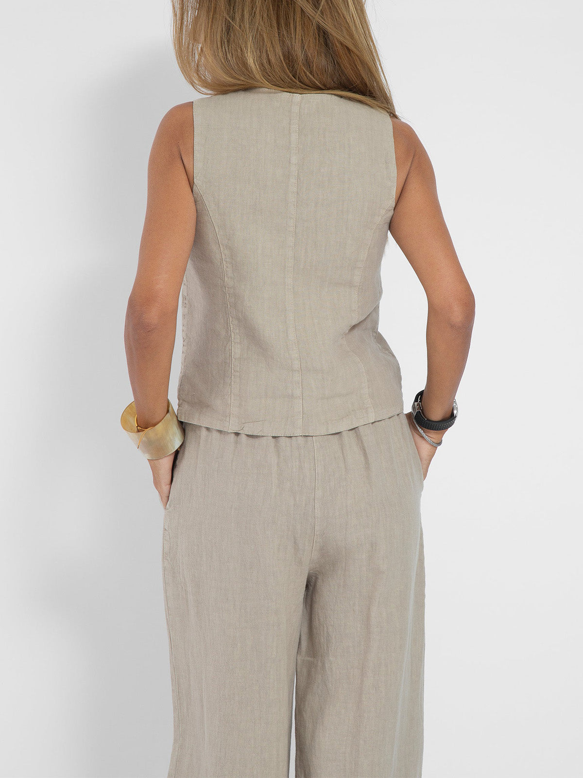Lauren | Elegante Vest en Wijde Pantalon Set