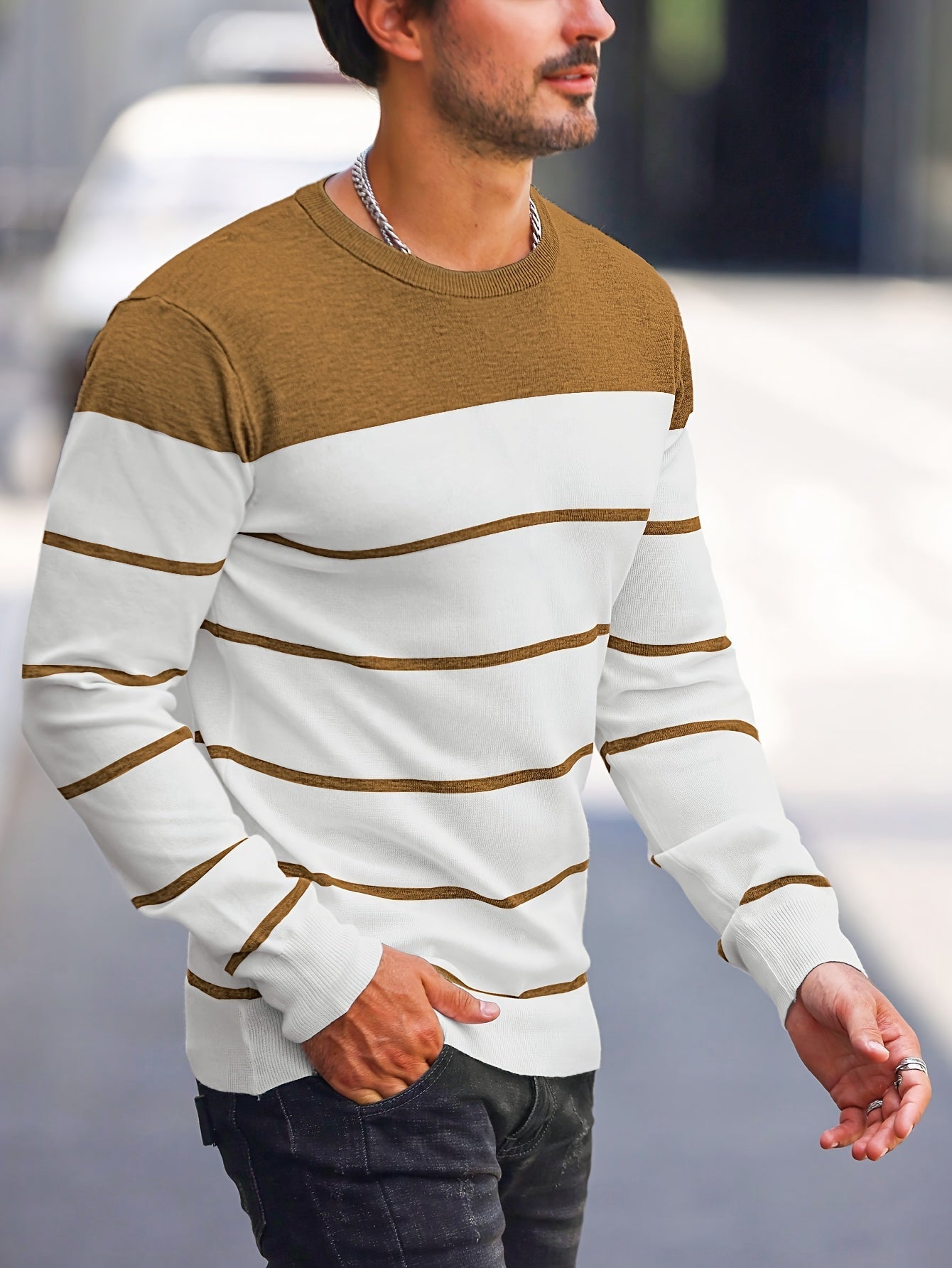 Bennington | Klassieke Gestreepte Crewneck Trui