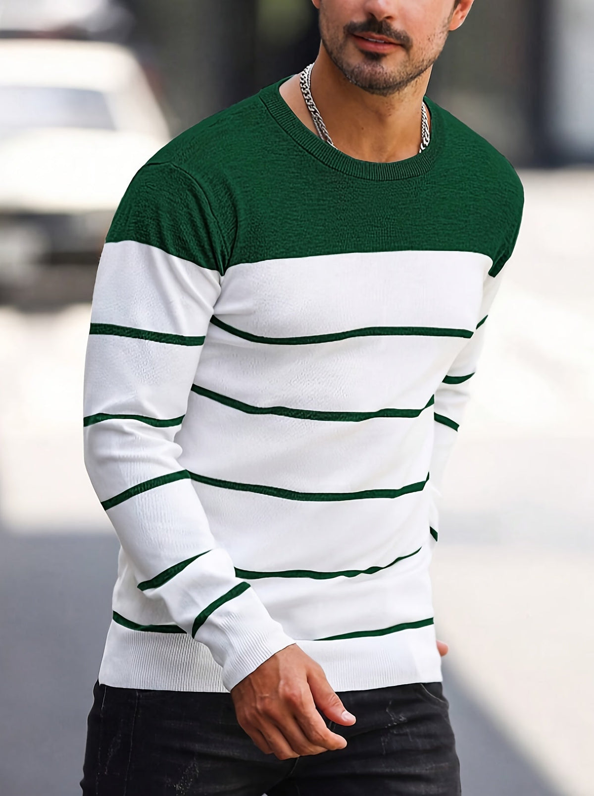 Bennington | Klassieke Gestreepte Crewneck Trui