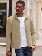 Nash | Textured Stand-Collar Zip-Up Jacket