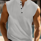 Grant | Mouwloze Knop-Front Tanktop