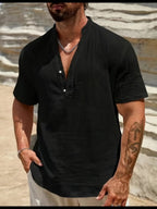 Adrian | Ontspannen Henley Shirt