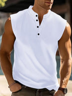Grant | Mouwloze Knop-Front Tanktop