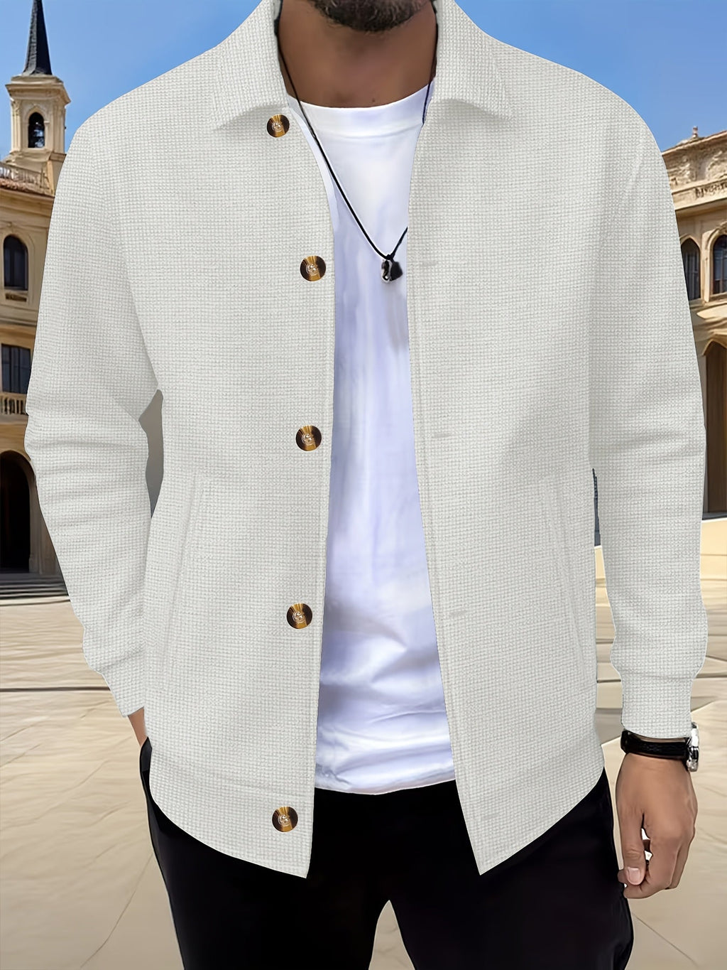 Camden | Textured Button-Up Overshirt