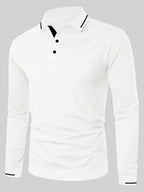 Emerson | Verfijnde Lange Mouwen Polo Shirt