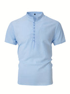 Elliot | Ontspannen Staande Kraag Shirt