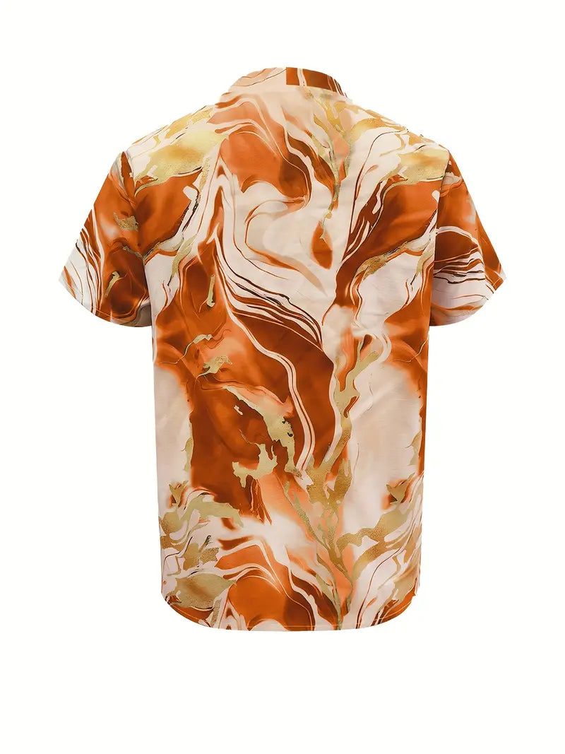 Mildred™ Marmerprint Korte Mouwen Shirt