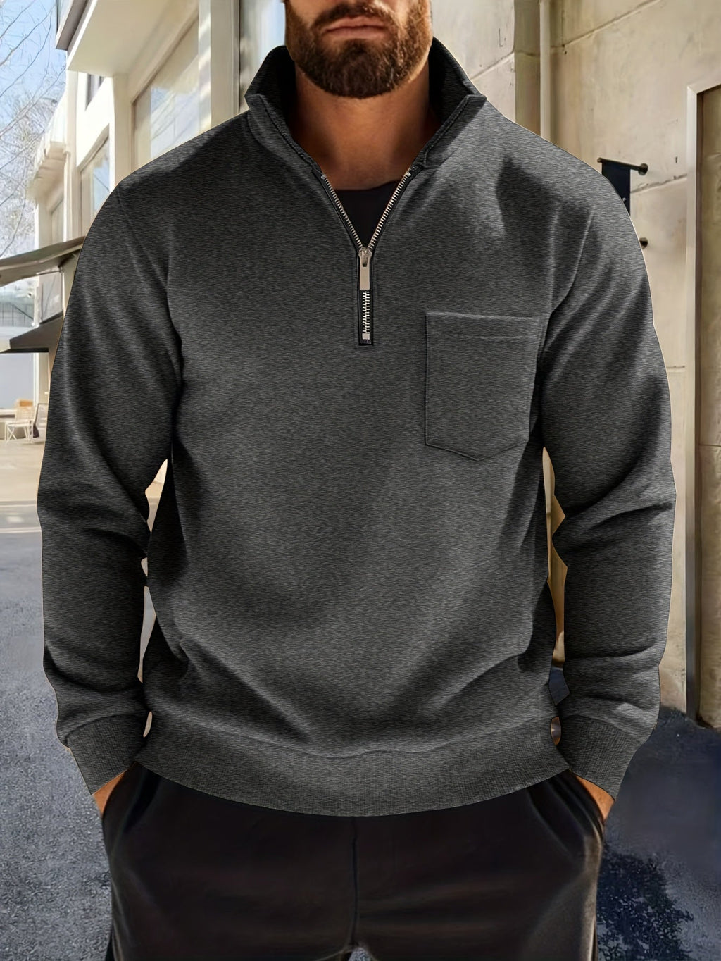 Donovan | Half-Zip Staande Kraag Pullover