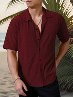 Elias | Textured Camp-Collar Shirt