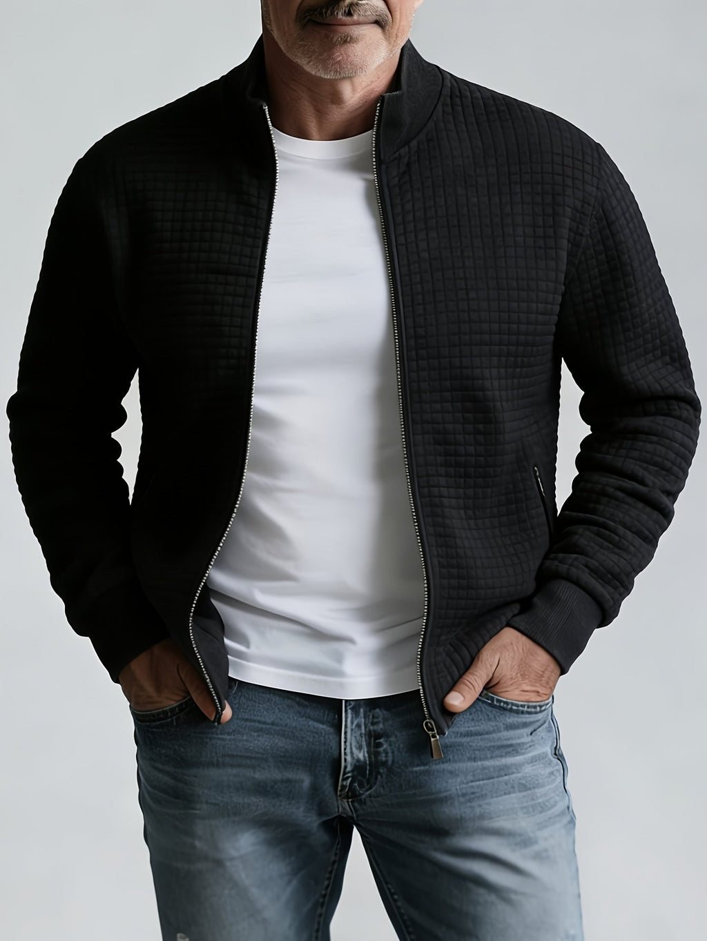 Griffin | Textured Zip-Up Jacket
