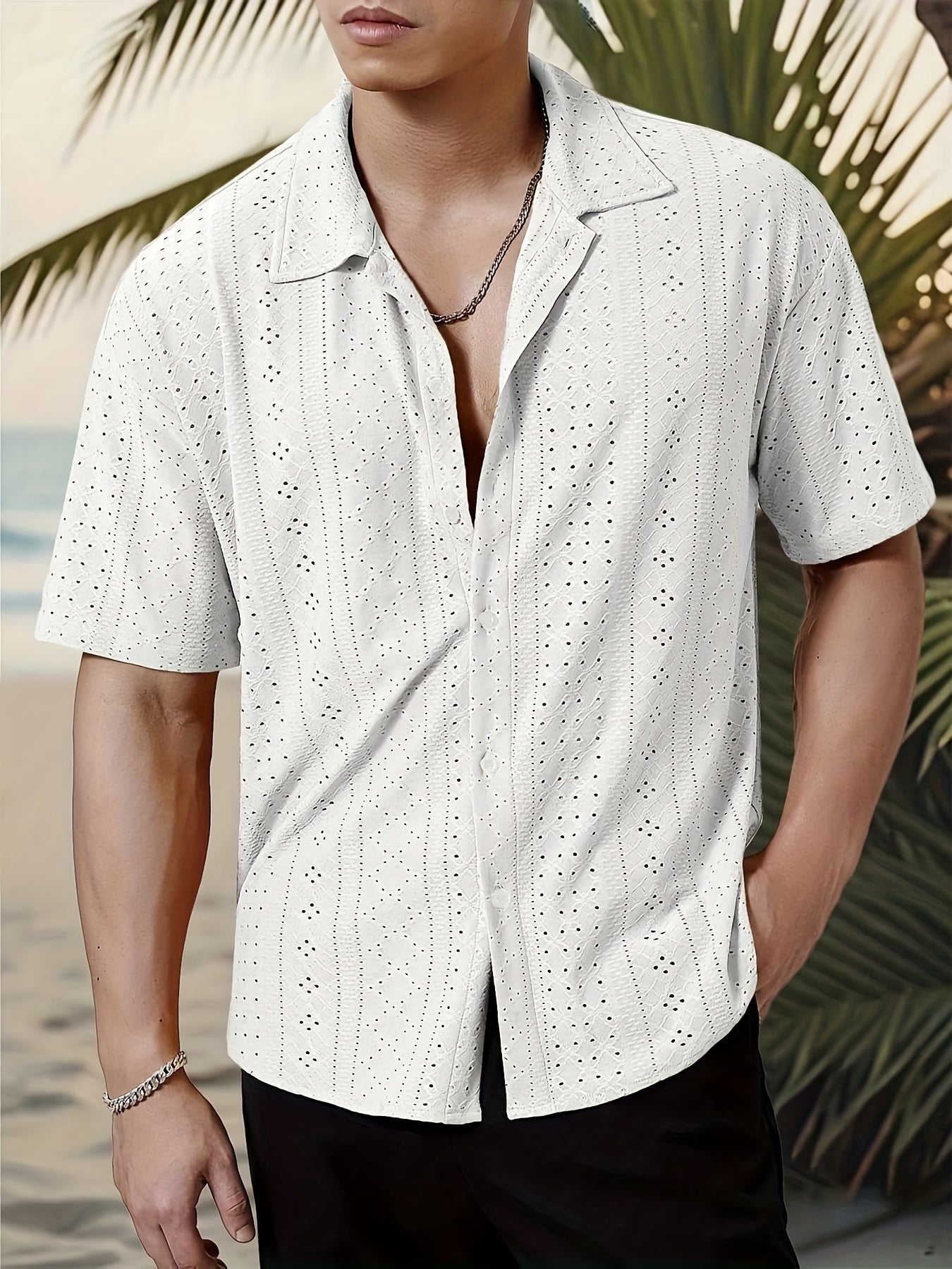 Elias | Textured Camp-Collar Shirt