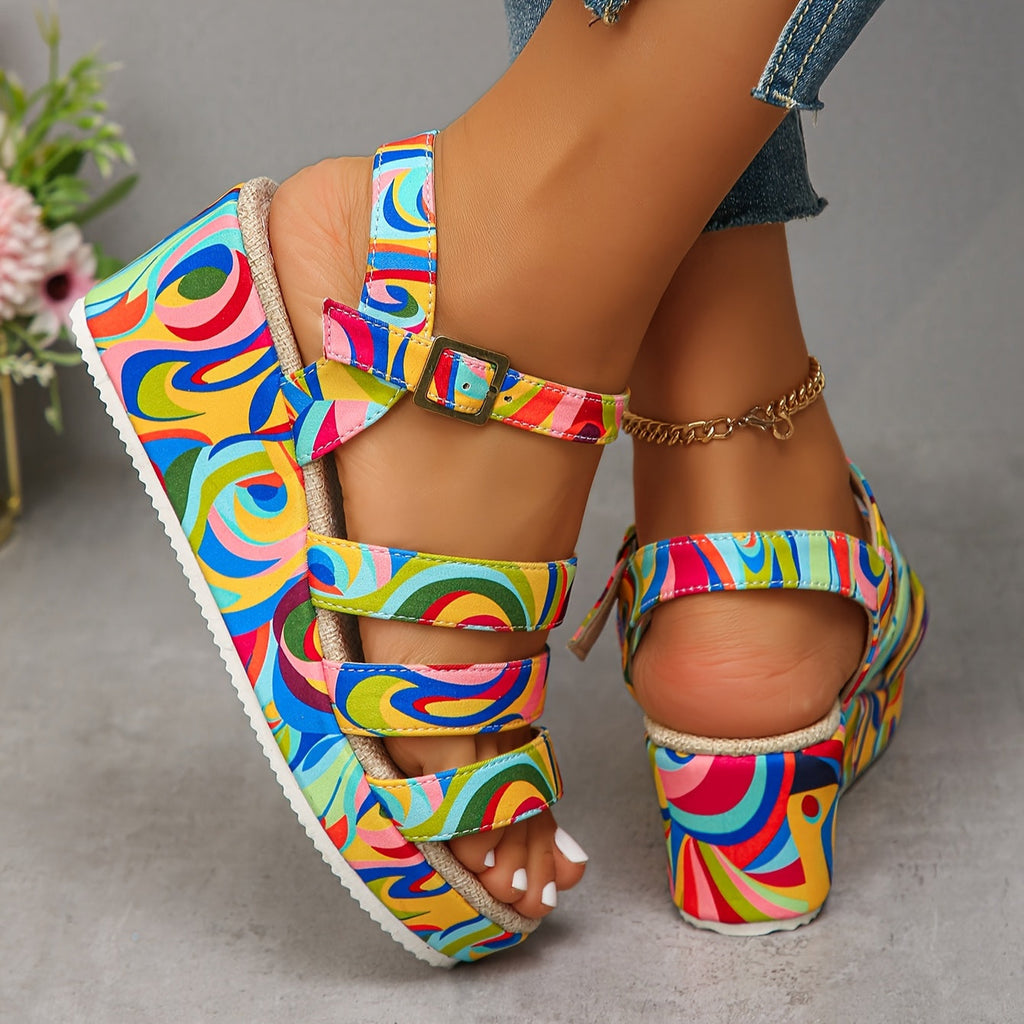 JULIA | PLATFORM ANKLE STRAP SANDALEN