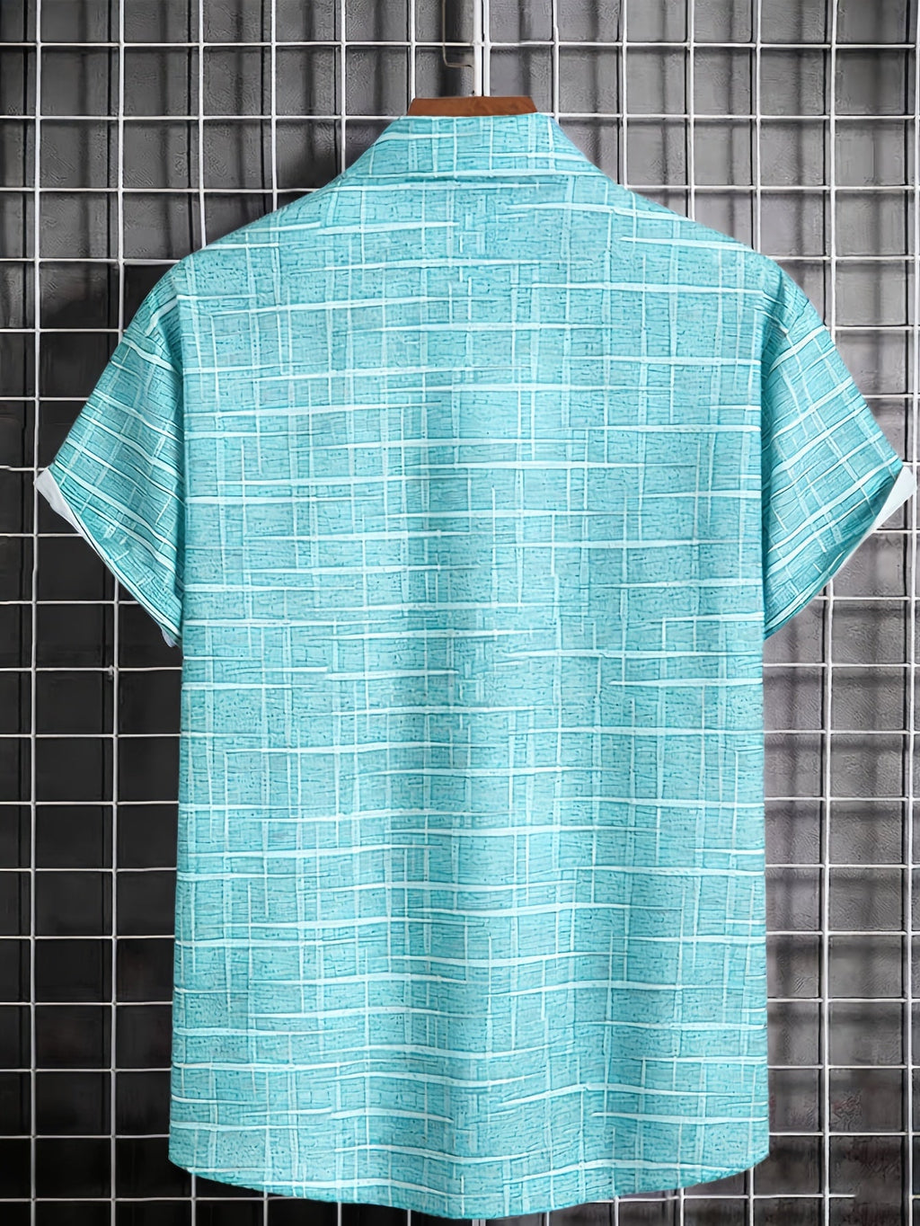 Weston | Textured Grid Korte Mouwen Shirt