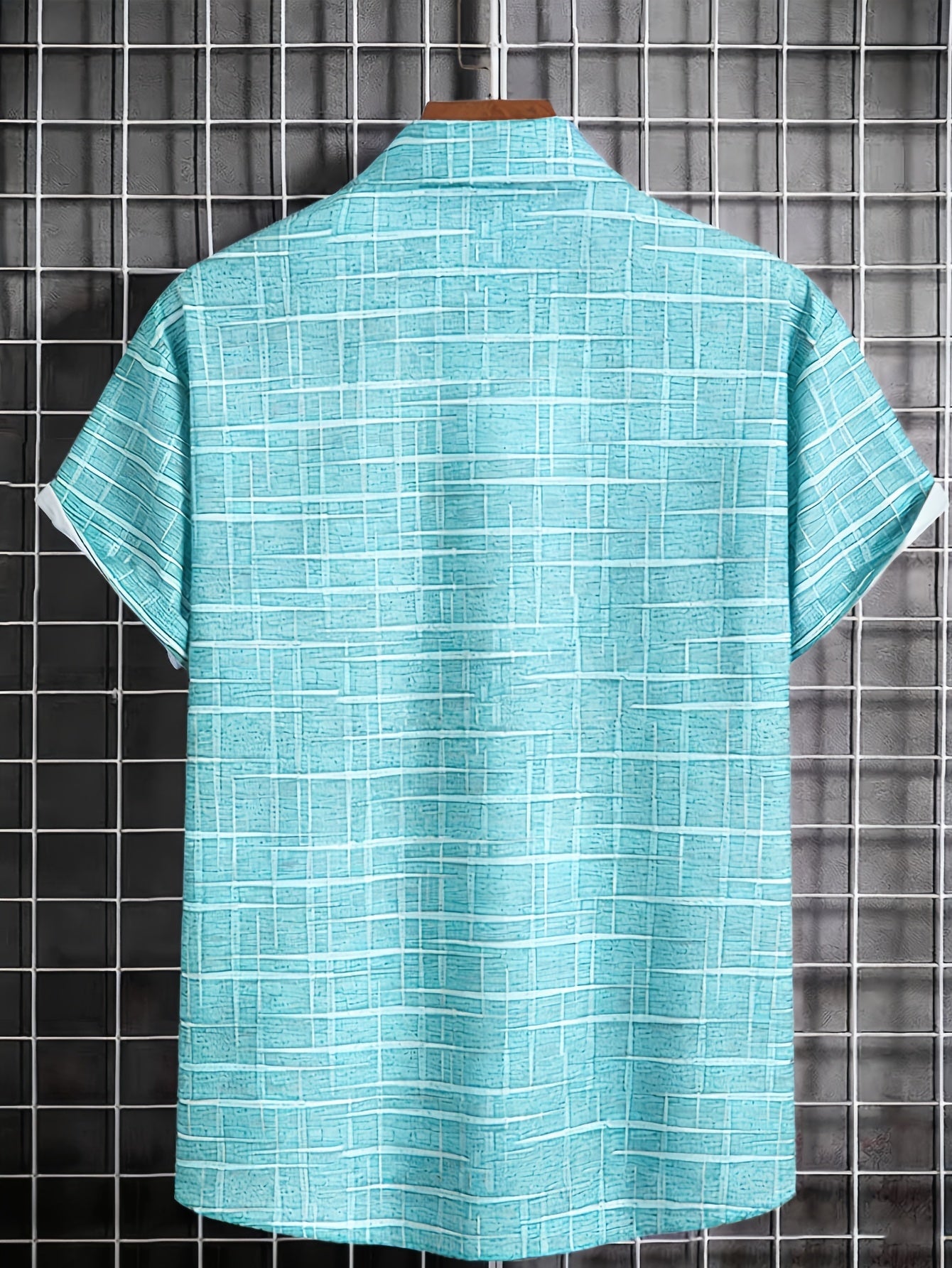 Weston | Textured Grid Korte Mouwen Shirt