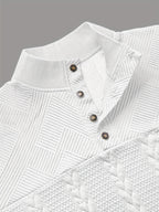 Callahan | Textured Button-Neck Pullover