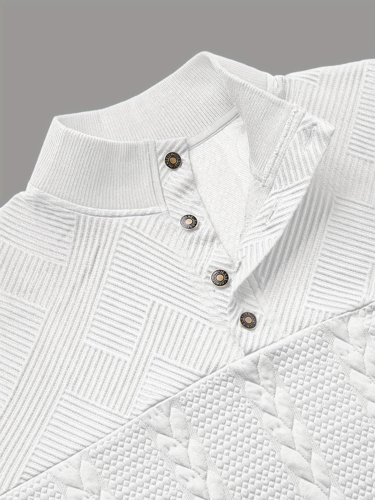 Callahan | Textured Button-Neck Pullover