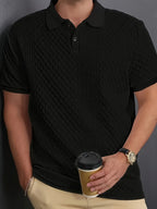 Sawyer | Textured Knit Polo Shirt
