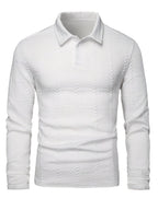 Calvin | Textured Long-Sleeve Polo Shirt