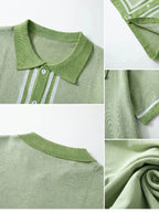 Winston | Retro Gestreept Korte Mouwen Shirt