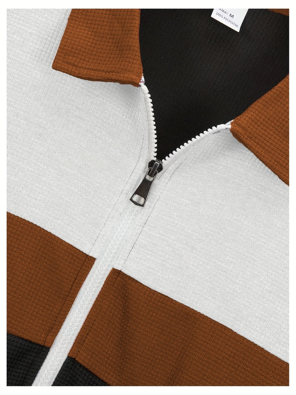 Caleb | Kleurblok Zip-Up Jas