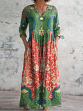 Eleanor | Vintage Bloemen Maxi Jurk
