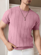 Landon | Geribbelde Korte Mouwen Top