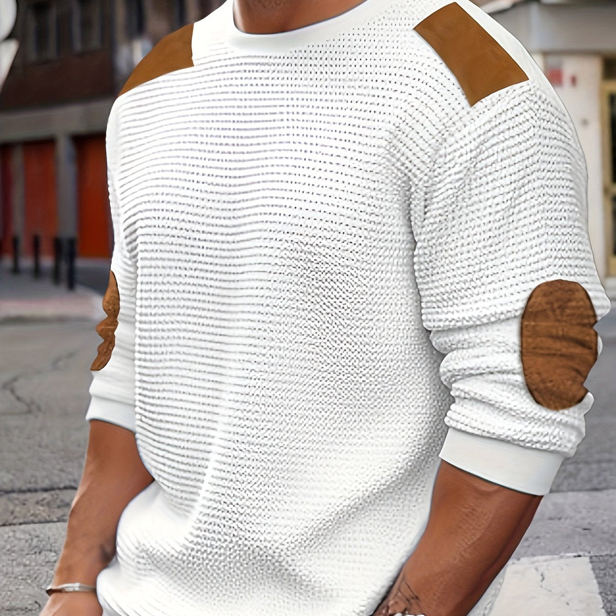 Desmond | Textured Contrast Pullover