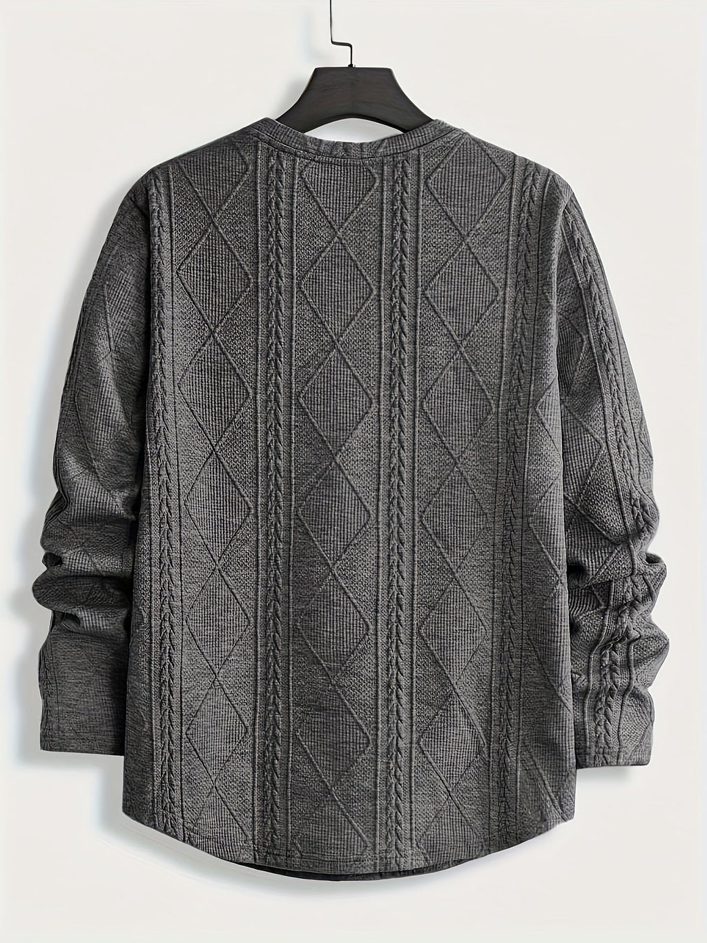 Bryce | Getextureerde Ronde Hals Lange Mouwen Top
